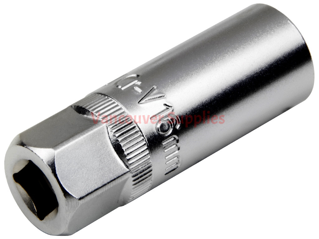 Tolsen 5 8inch 16mm Spark Plug 3 8 Drive Socket Chrome Vanadium
